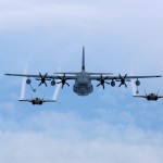 KC-130 performs mid-air refueling over Beaufort