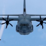 KC-130 performs mid-air refueling over Beaufort